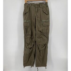 Vintage Abercrombie Pants Womens 2 / 26 Green Cargo Military Paratrooper Y2K